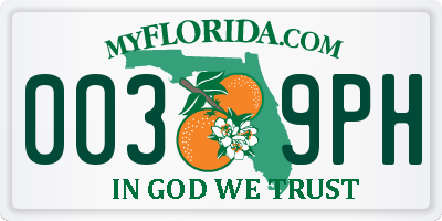 FL license plate 0039PH