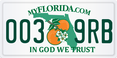 FL license plate 0039RB