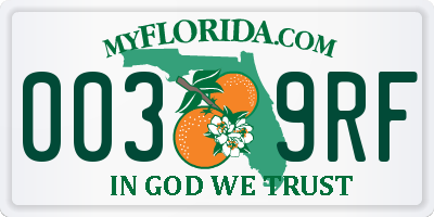 FL license plate 0039RF