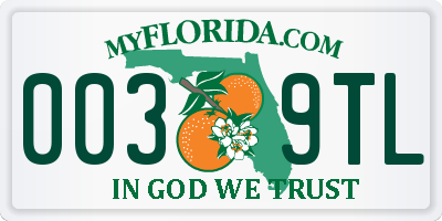 FL license plate 0039TL