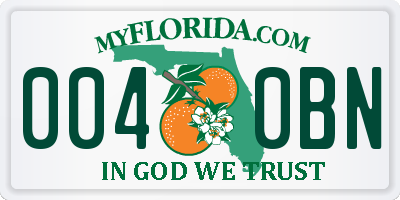 FL license plate 0040BN