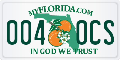 FL license plate 0040CS