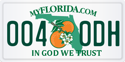 FL license plate 0040DH