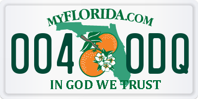 FL license plate 0040DQ