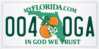 FL license plate 0040GA