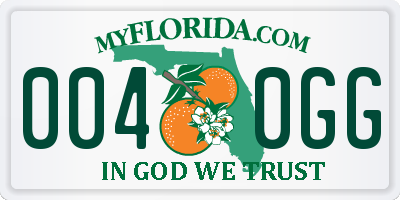 FL license plate 0040GG