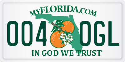 FL license plate 0040GL