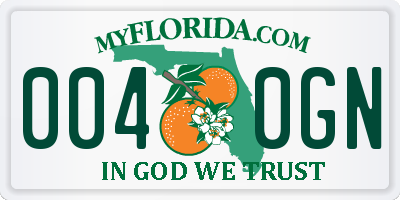 FL license plate 0040GN