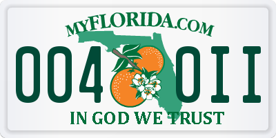 FL license plate 0040II
