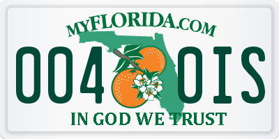 FL license plate 0040IS