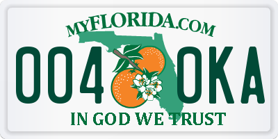 FL license plate 0040KA