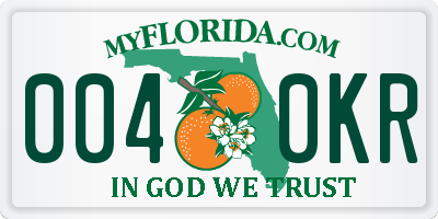 FL license plate 0040KR