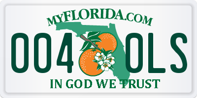 FL license plate 0040LS
