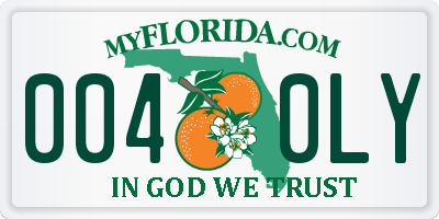 FL license plate 0040LY