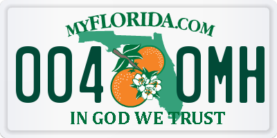FL license plate 0040MH
