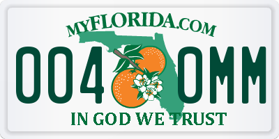 FL license plate 0040MM
