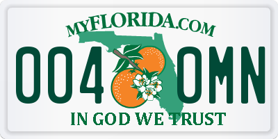 FL license plate 0040MN