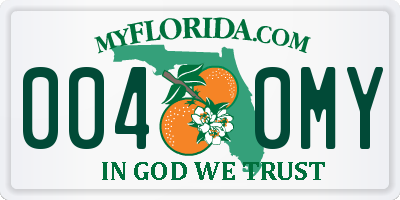FL license plate 0040MY