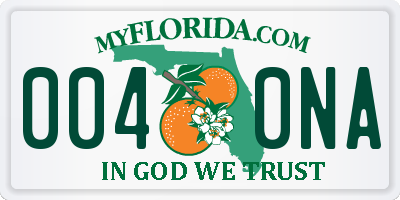 FL license plate 0040NA