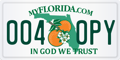 FL license plate 0040PY