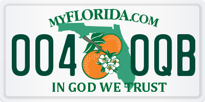 FL license plate 0040QB