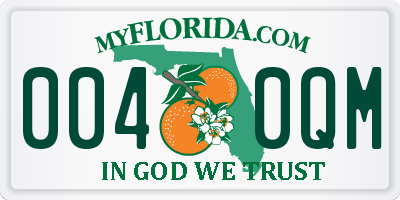 FL license plate 0040QM