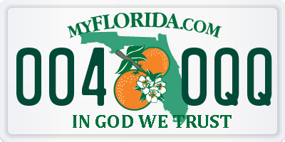 FL license plate 0040QQ