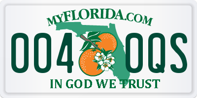 FL license plate 0040QS