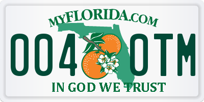 FL license plate 0040TM