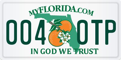 FL license plate 0040TP