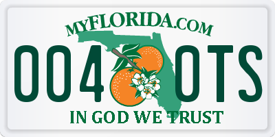 FL license plate 0040TS