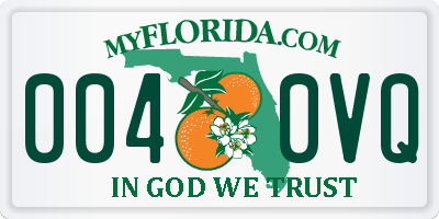 FL license plate 0040VQ
