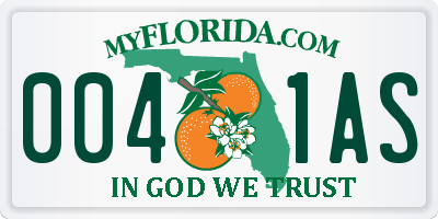 FL license plate 0041AS