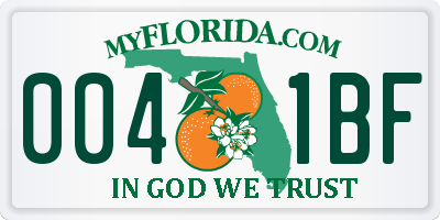FL license plate 0041BF