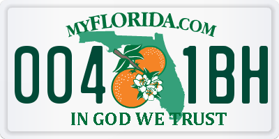 FL license plate 0041BH