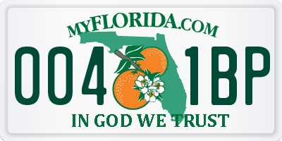 FL license plate 0041BP
