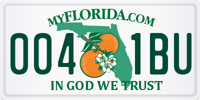 FL license plate 0041BU