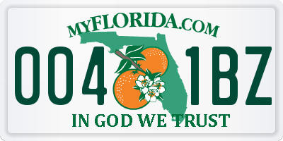 FL license plate 0041BZ