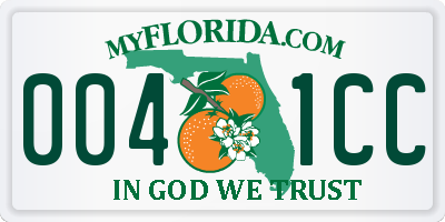 FL license plate 0041CC
