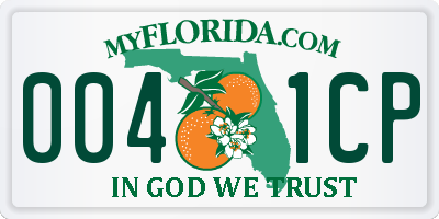 FL license plate 0041CP