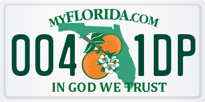 FL license plate 0041DP