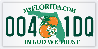 FL license plate 0041DQ