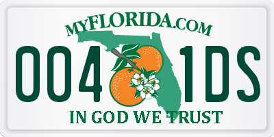 FL license plate 0041DS