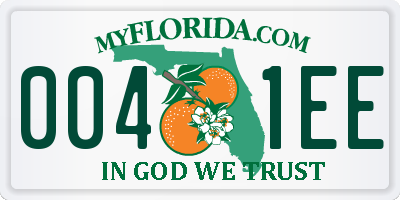 FL license plate 0041EE