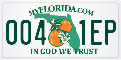 FL license plate 0041EP