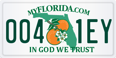 FL license plate 0041EY
