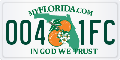 FL license plate 0041FC