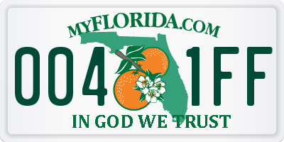 FL license plate 0041FF