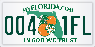 FL license plate 0041FL