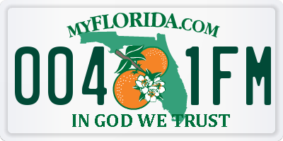 FL license plate 0041FM